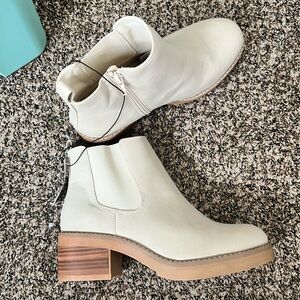 Lane Bryant Cream Ankle Boots